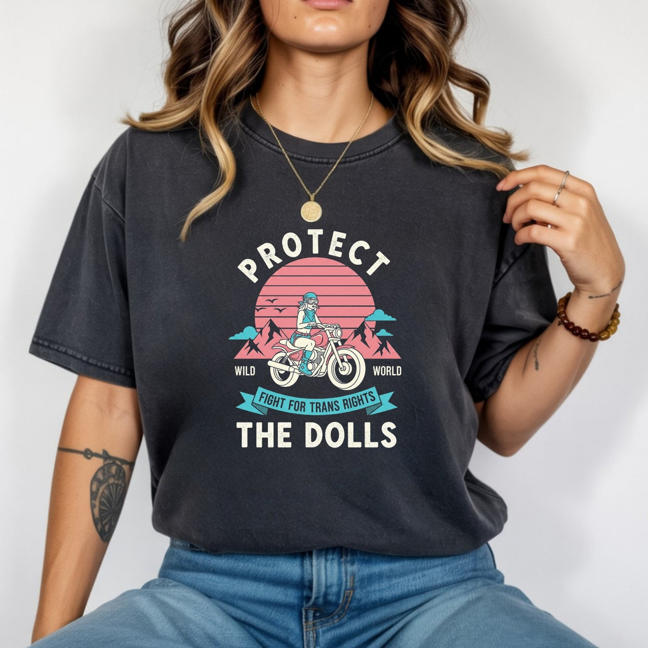 Protect the Dolls T-Shirt - Support Trans Rights Graphic Tee