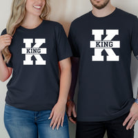 Queen and King Matching T-Shirts For Couple