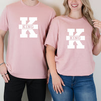 Queen and King Matching T-Shirts For Couple