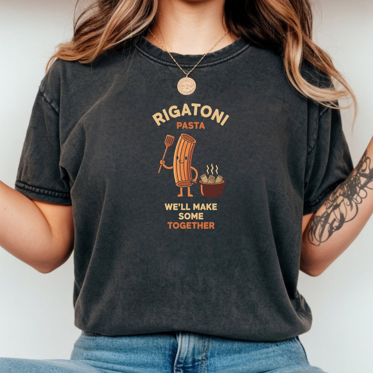 Rigatoni Pasta Meme Shirt – Funny Worm Inside Joke Unisex Tee