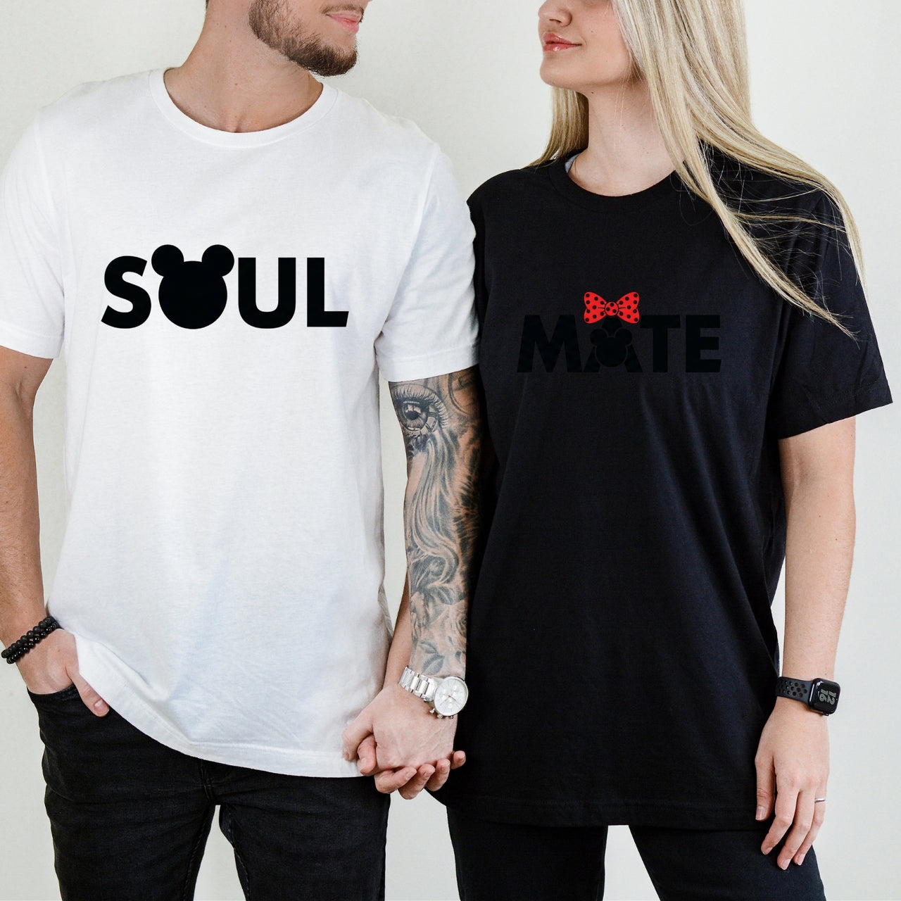 Soulmate Bowtie Matching T-Shirts For Couples