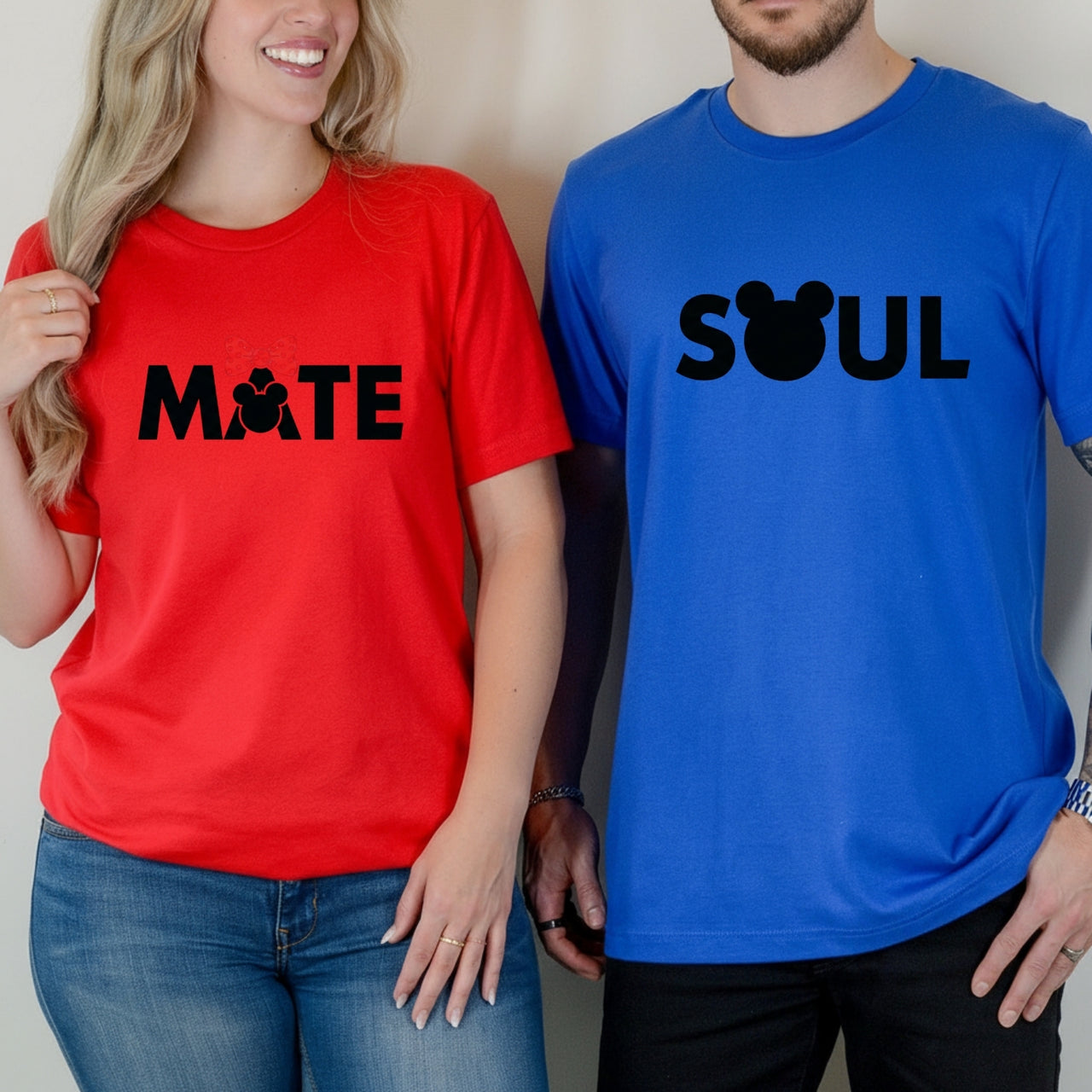 Soulmate Bowtie Matching T-Shirts For Couples