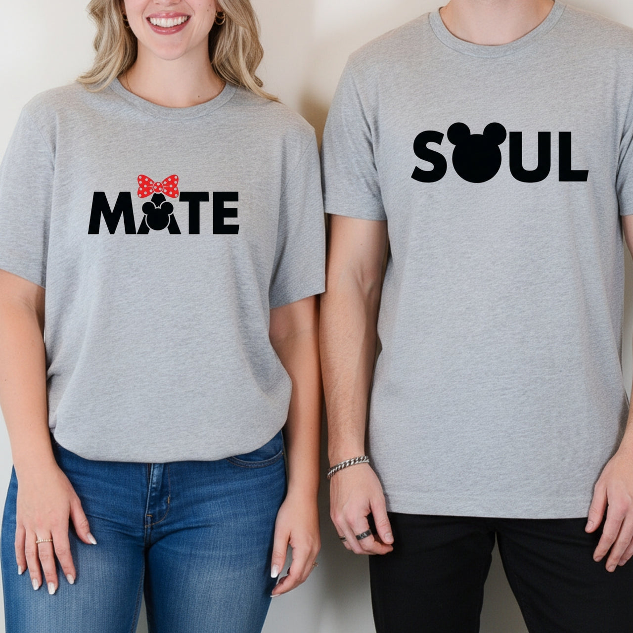 Soulmate Bowtie Matching T-Shirts For Couples