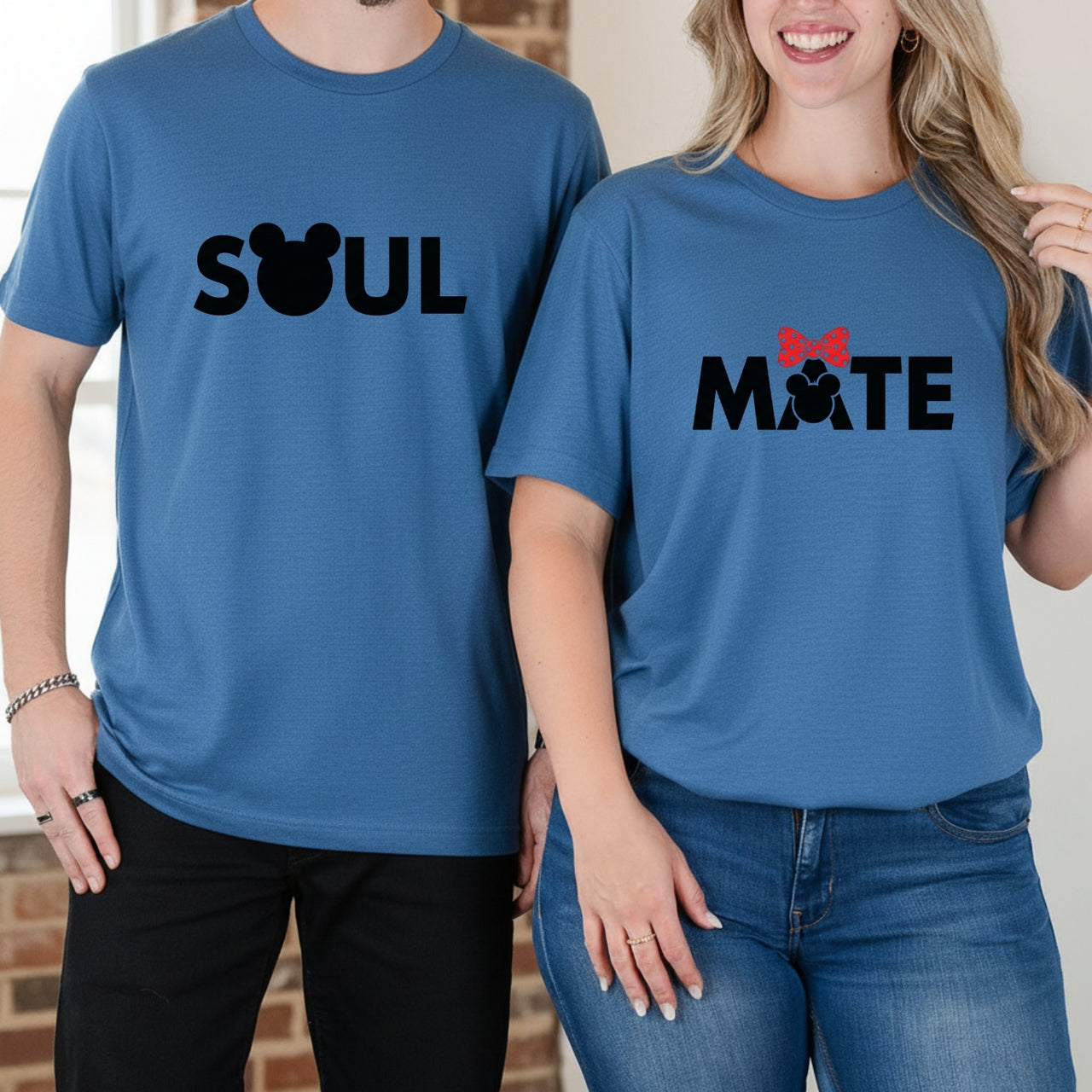 Soulmate Bowtie Matching T-Shirts For Couples