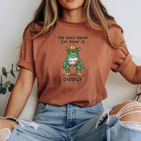 The Only Squat I’m Doin' T-Shirt - Funny Cowboy Frog Graphic Tee