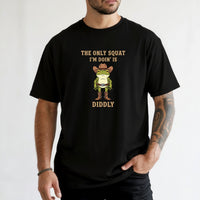 The Only Squat I'm Doin' Is Diddly T-Shirt – Funny Cowboy Frog Unisex Tee