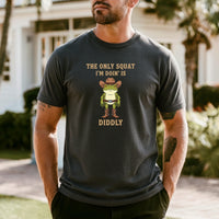 The Only Squat I'm Doin' Is Diddly T-Shirt – Funny Cowboy Frog Unisex Tee
