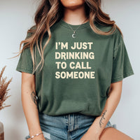 Vintage Inspired Drinking To Call Someone Unisex T-Shirt