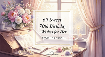 69 Sweet 70th Birthday Wishes for Her From the Heart