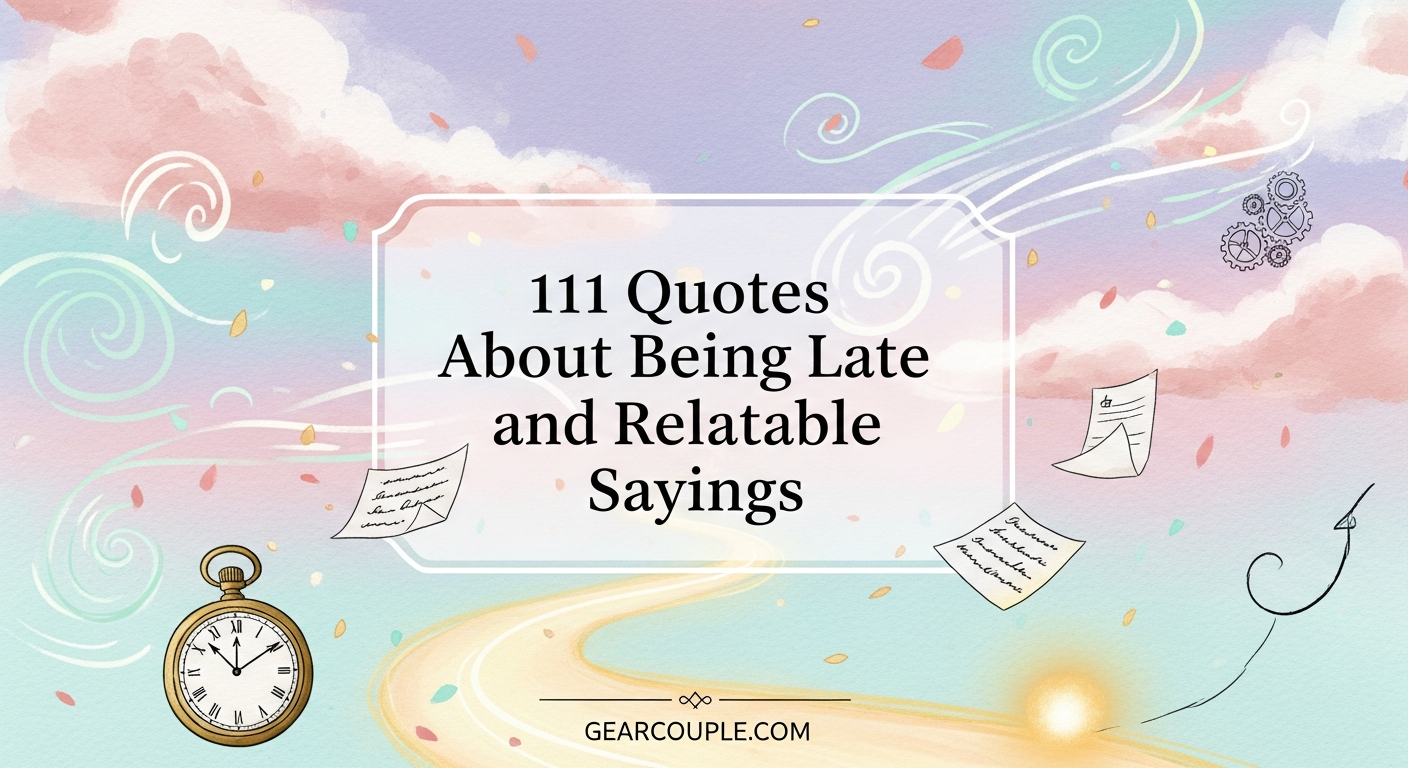 111 Quotes About Being Late and Relatable Sayings – Gearcouple