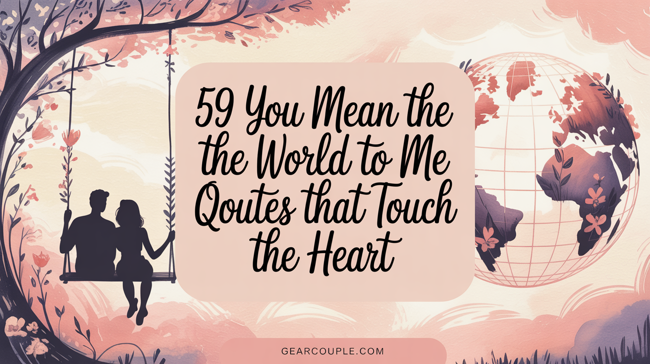 59 You Mean The World To Me Quotes That Touch The Heart