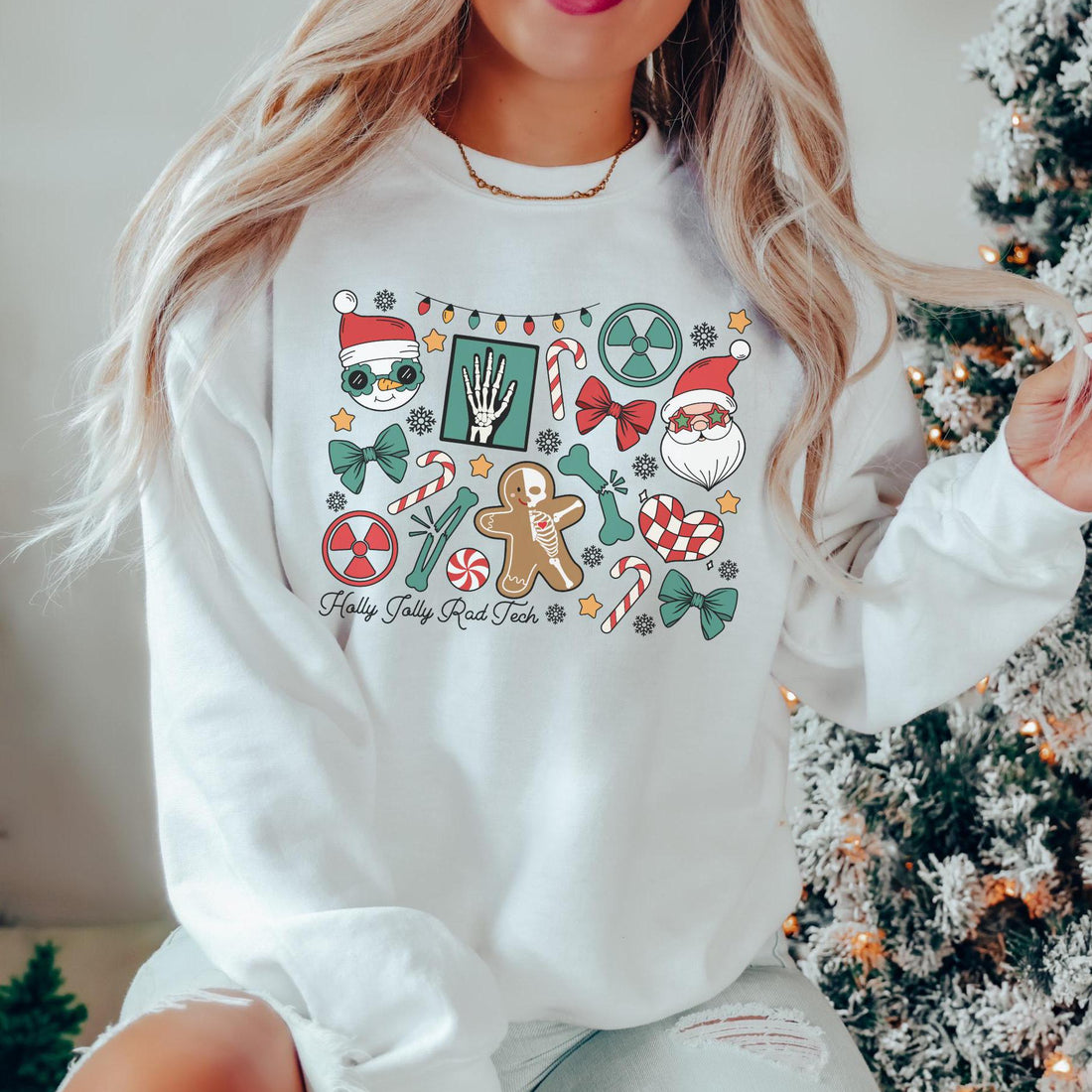 Holly Jolly Radiology Crew Christmas Sweatshirt – RAD Tech Holiday Sweater
