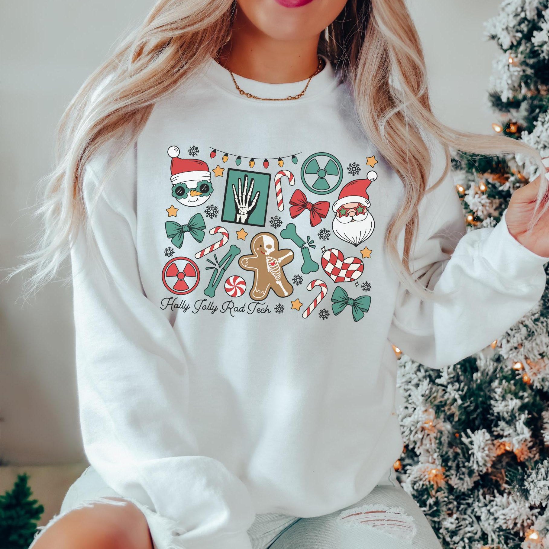 Holly Jolly Radiology Crew Christmas Sweatshirt – RAD Tech Holiday Sweater
