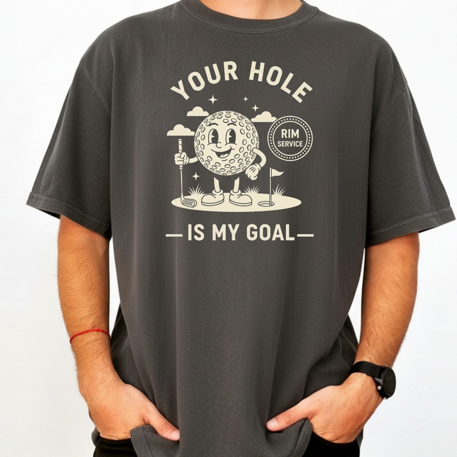 Funny Your Hole is My Goal T-Shirt - Inappropriate Humor Tee - Golf Gift Shirt for Men and Women