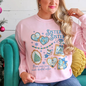 Haynes Sisters White Christmas Sweatshirt – Vintage Sisters Sisters Holiday Movie Crewneck