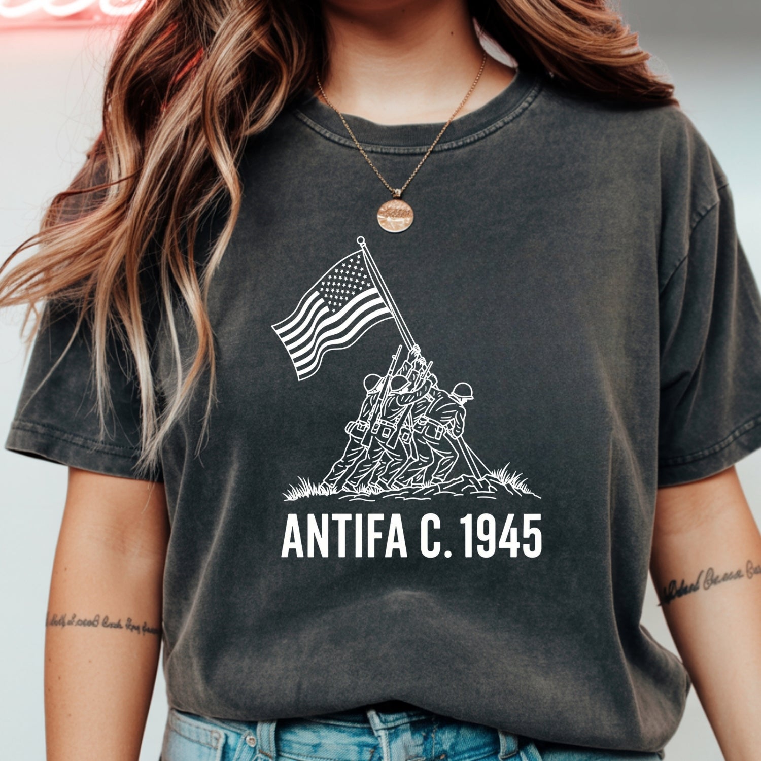 Freedom Since 1945 Shirt – Retro Patriotic Tee – Vintage Historical Graphic Top