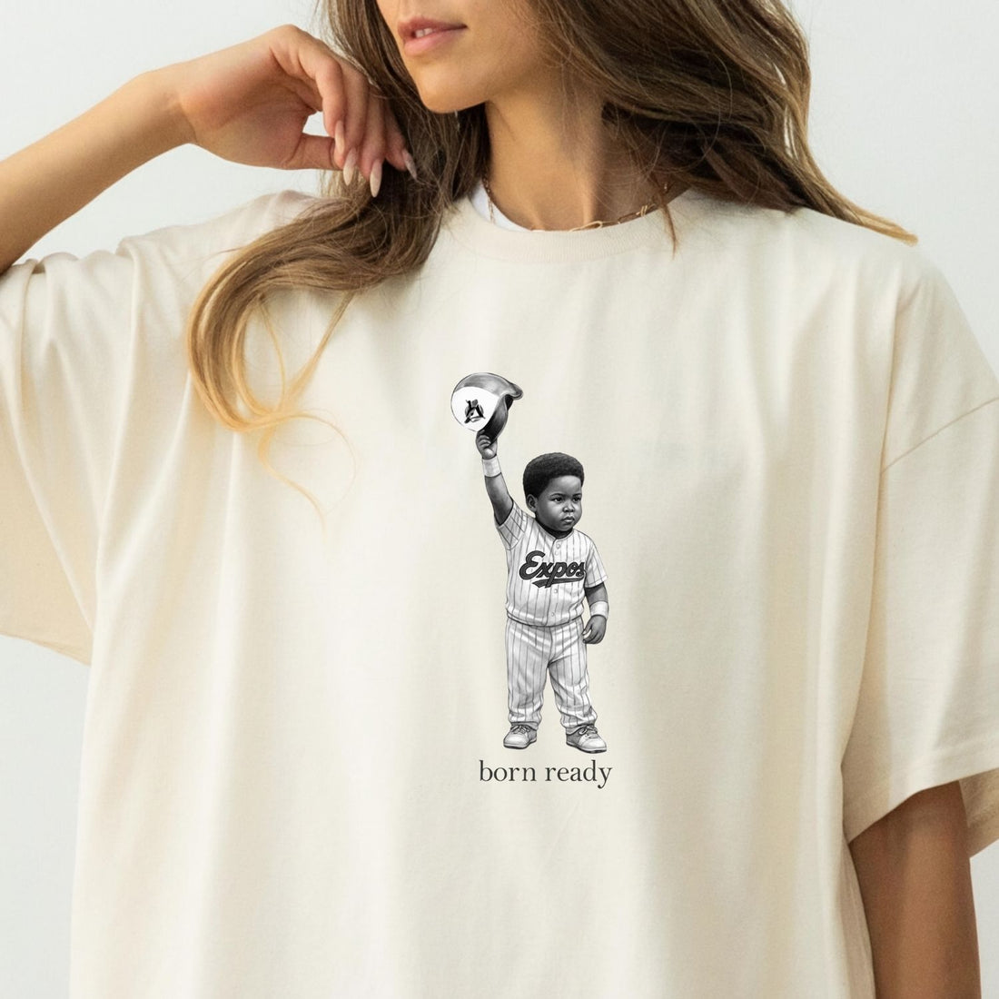 Vintage Born Ready Vladdy Jr T-Shirt – Baseball-Inspired Athletic Graphic Tee