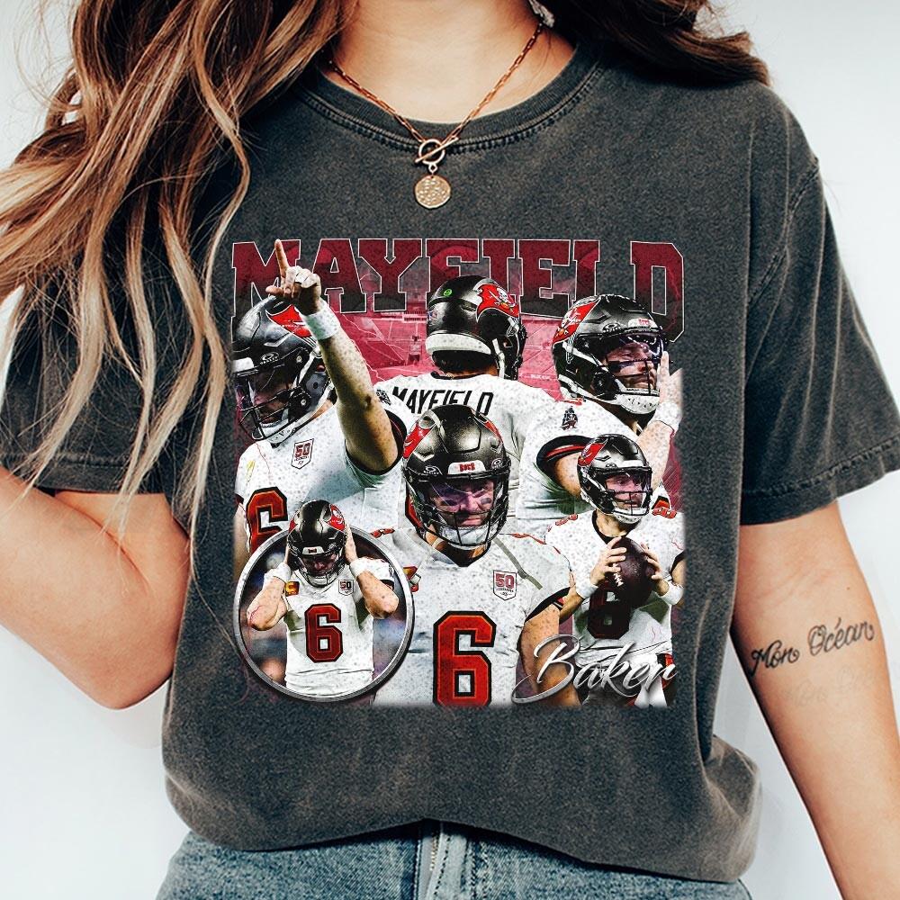 Baker Mayfield Vintage Bootleg T-Shirt – Tampa Football 90s Style Graphic Tee