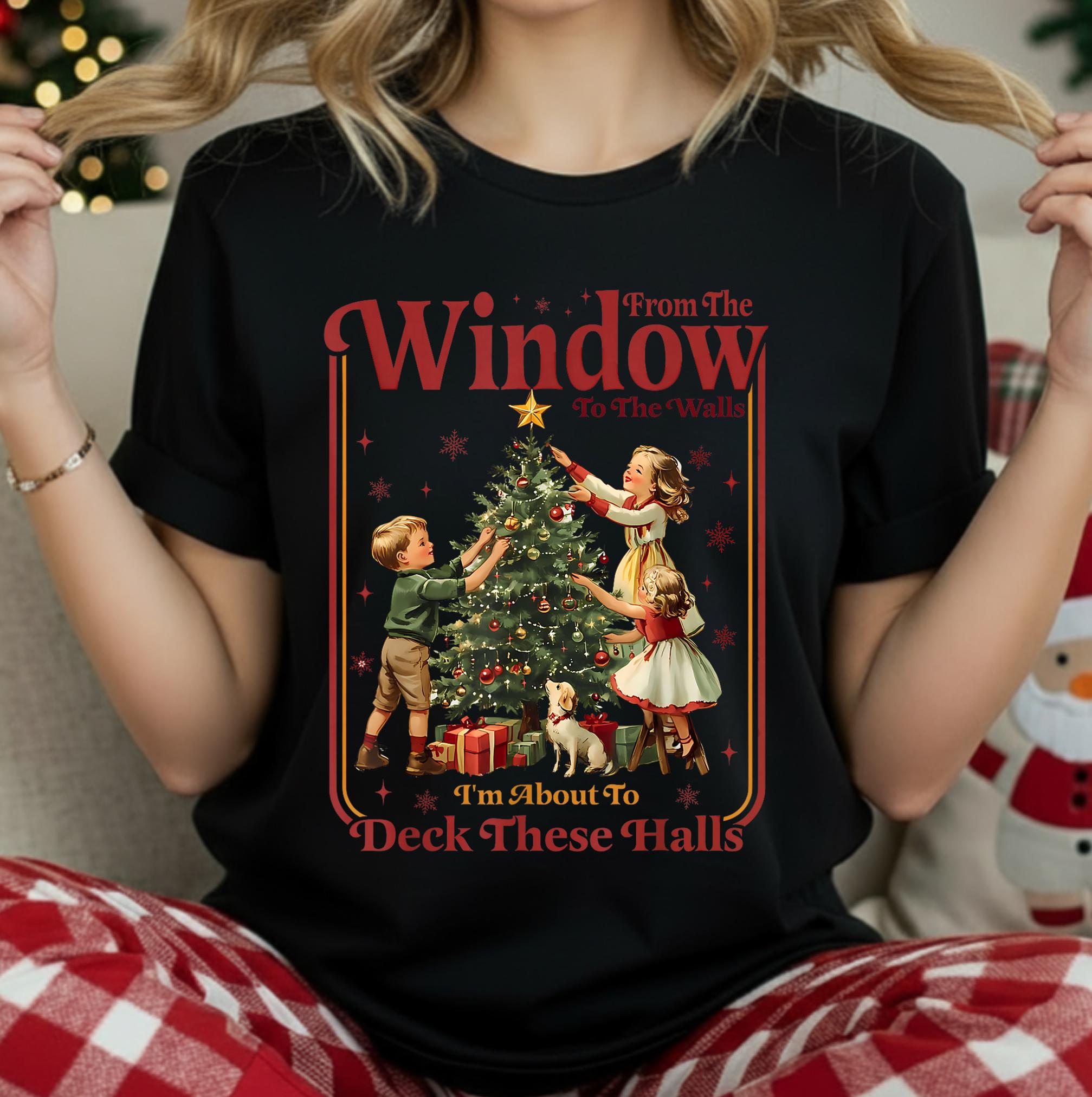 Deck the Halls Retro Christmas Sweatshirt – Vintage Xmas Movie Pullover