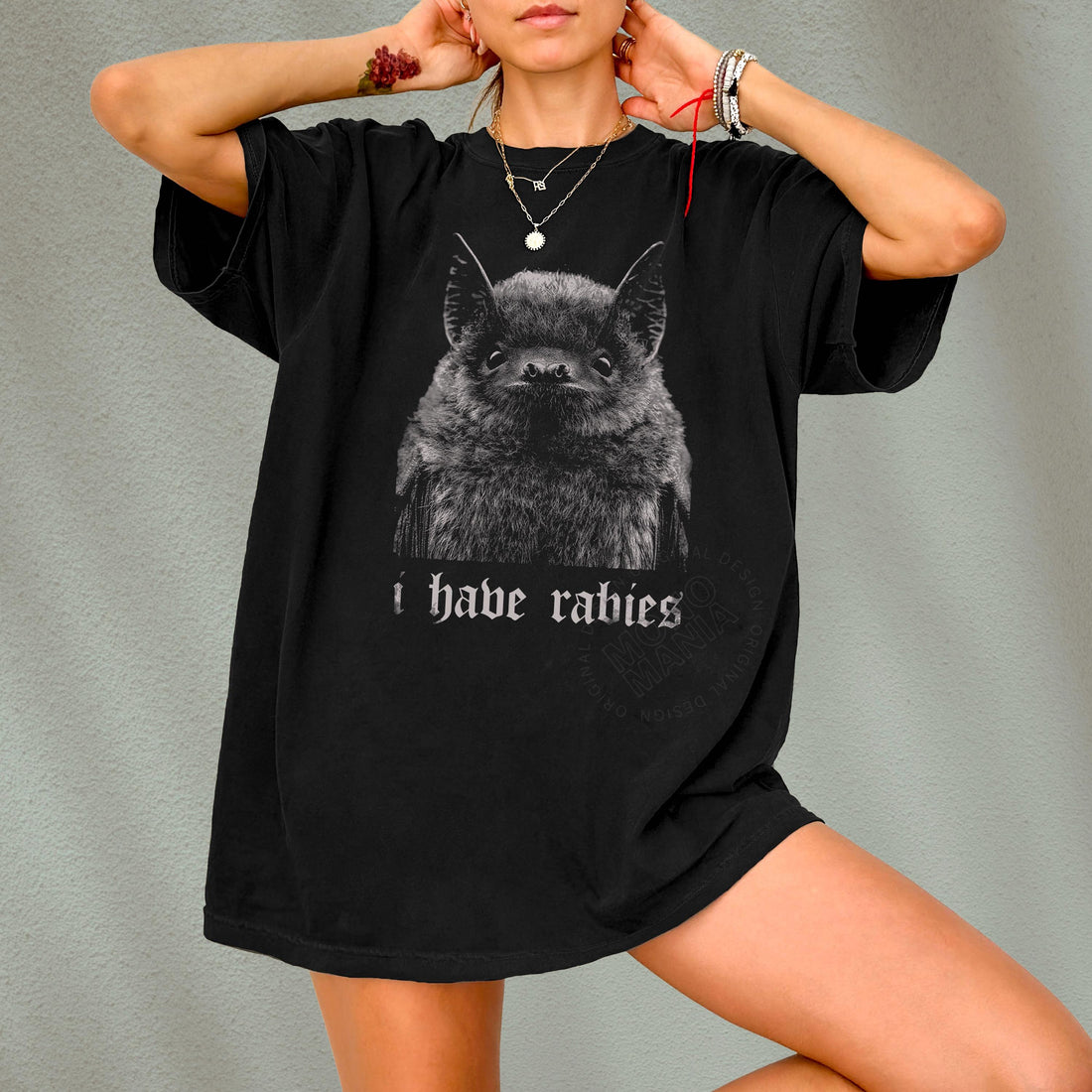 Grunge Bat Meme Graphic T-Shirt - Dark Humor Y2K Vintage Tee