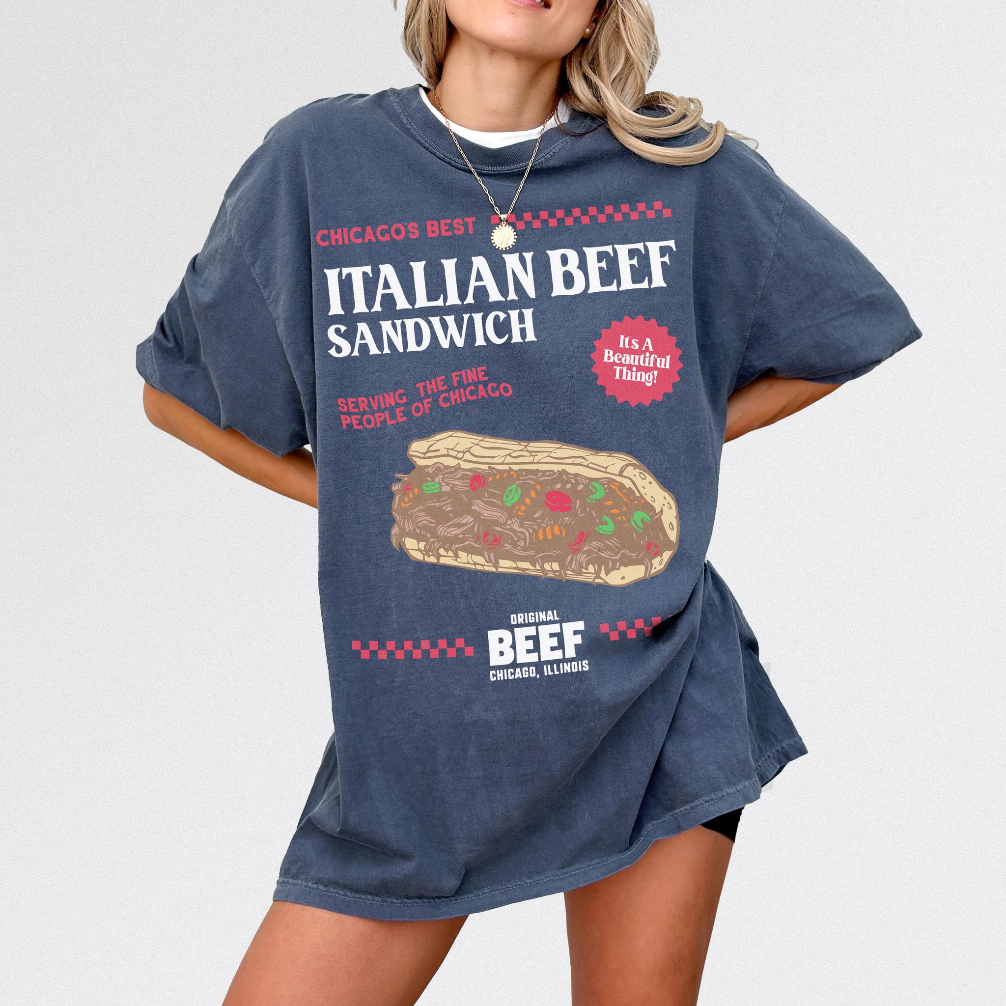 Original Beef Restaurant Shirt – Vintage Chicagoland Italian Beef Graphic Tee