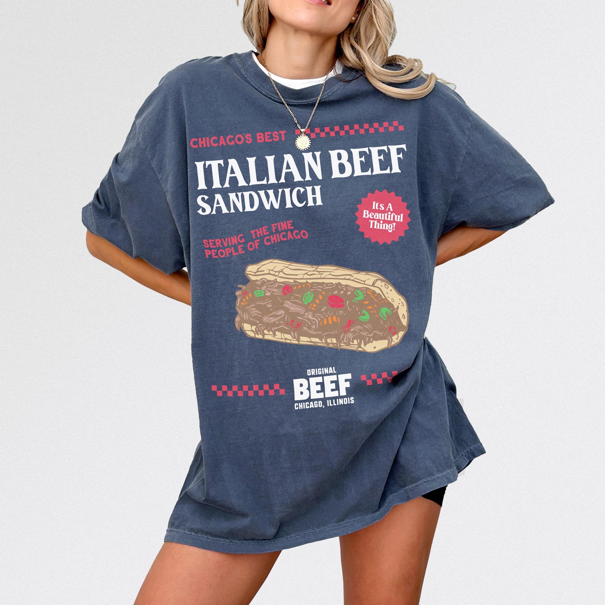Original Beef Restaurant Shirt – Vintage Chicagoland Italian Beef Graphic Tee