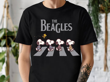 Peanuts Abbey Road Inspired T-Shirt – Retro Snoopy Walking Graphic Tee