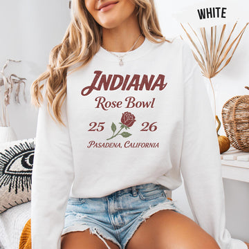 Rose Bowl Inspired Indiana Sweatshirt or T-Shirt – College Football Fan Apparel