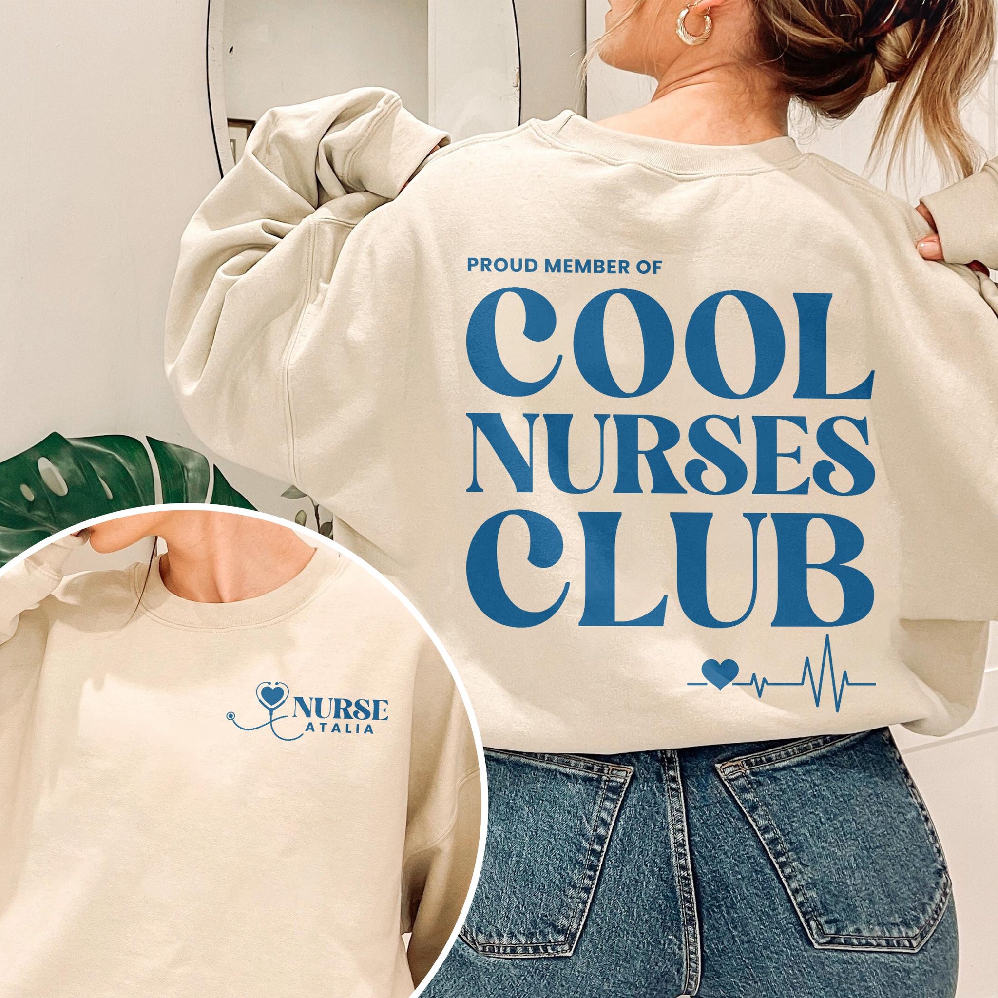 Cool Nurses Club Sweatshirt – Emergency Department Crewneck, Nurse Appreciation Gift