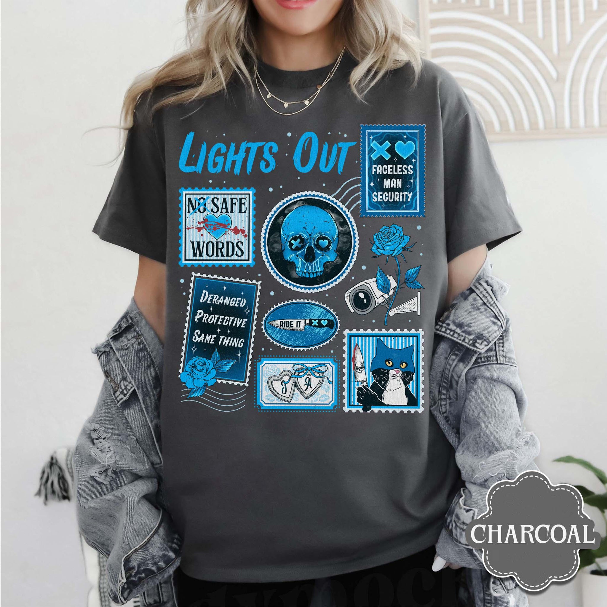 Lights Out Book Lover Sweatshirt – Dark Romance Reading Crewneck