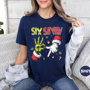 Six Seven Christmas Shirt – Viral 6–7 Meme Funny Holiday Tee