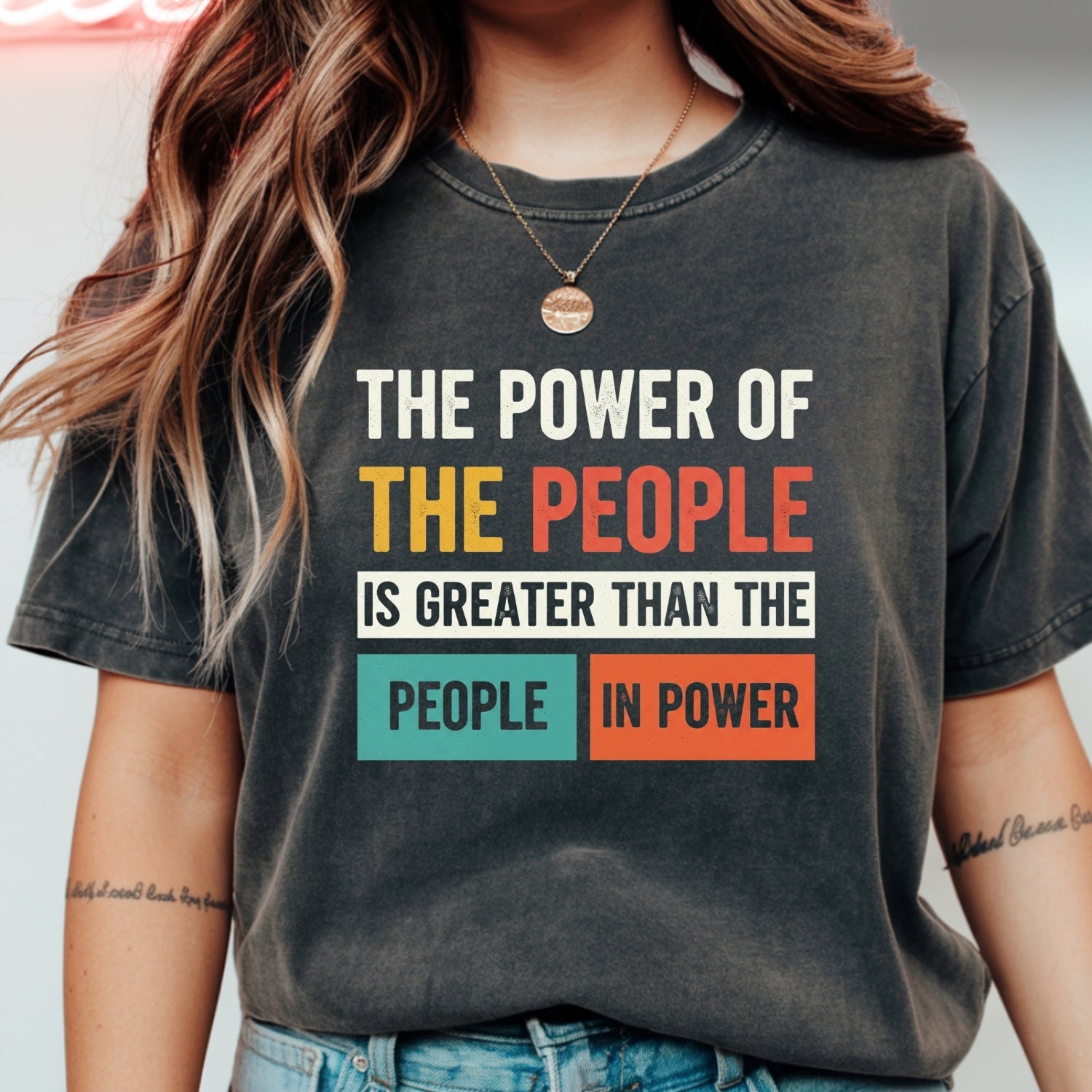 The Power of the People T-Shirt – Retro Comfort Graphic Tee – Freedom & Solidarity Top