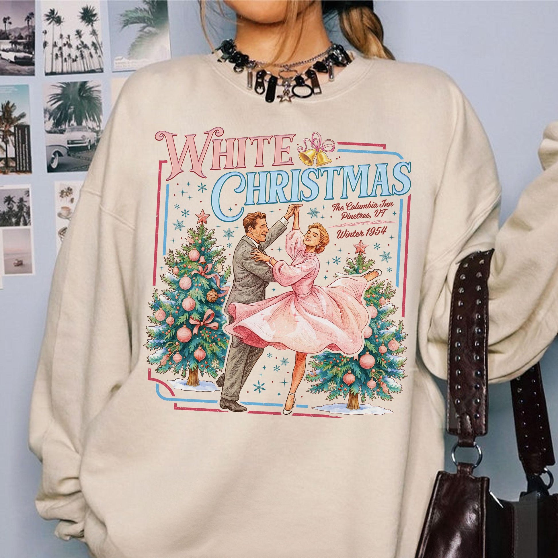 Haynes Sisters White Christmas Sweatshirt – Vintage Holiday Movie Crewneck, Sisters Gift