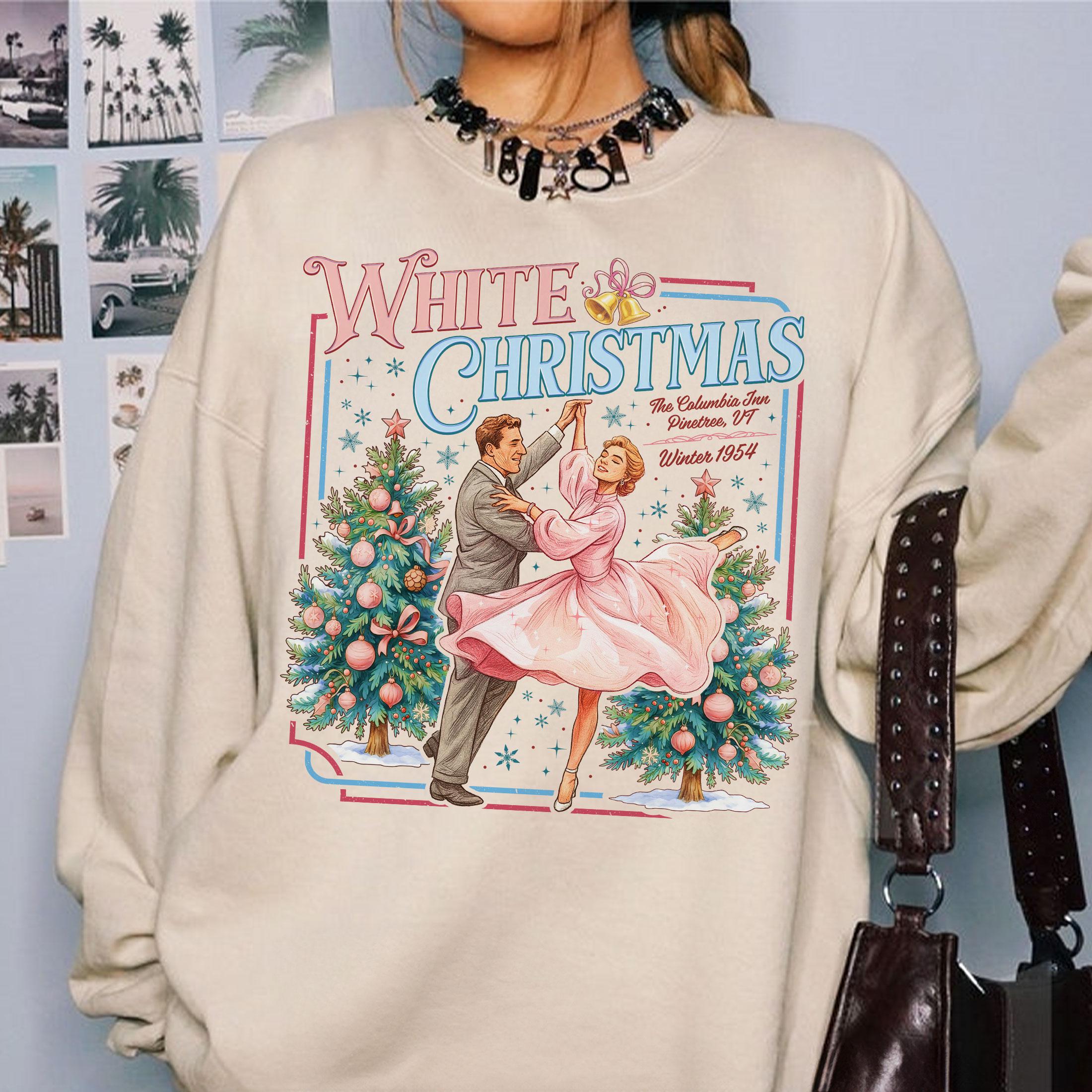 Haynes Sisters White Christmas Sweatshirt – Vintage Holiday Movie Crewneck, Sisters Gift
