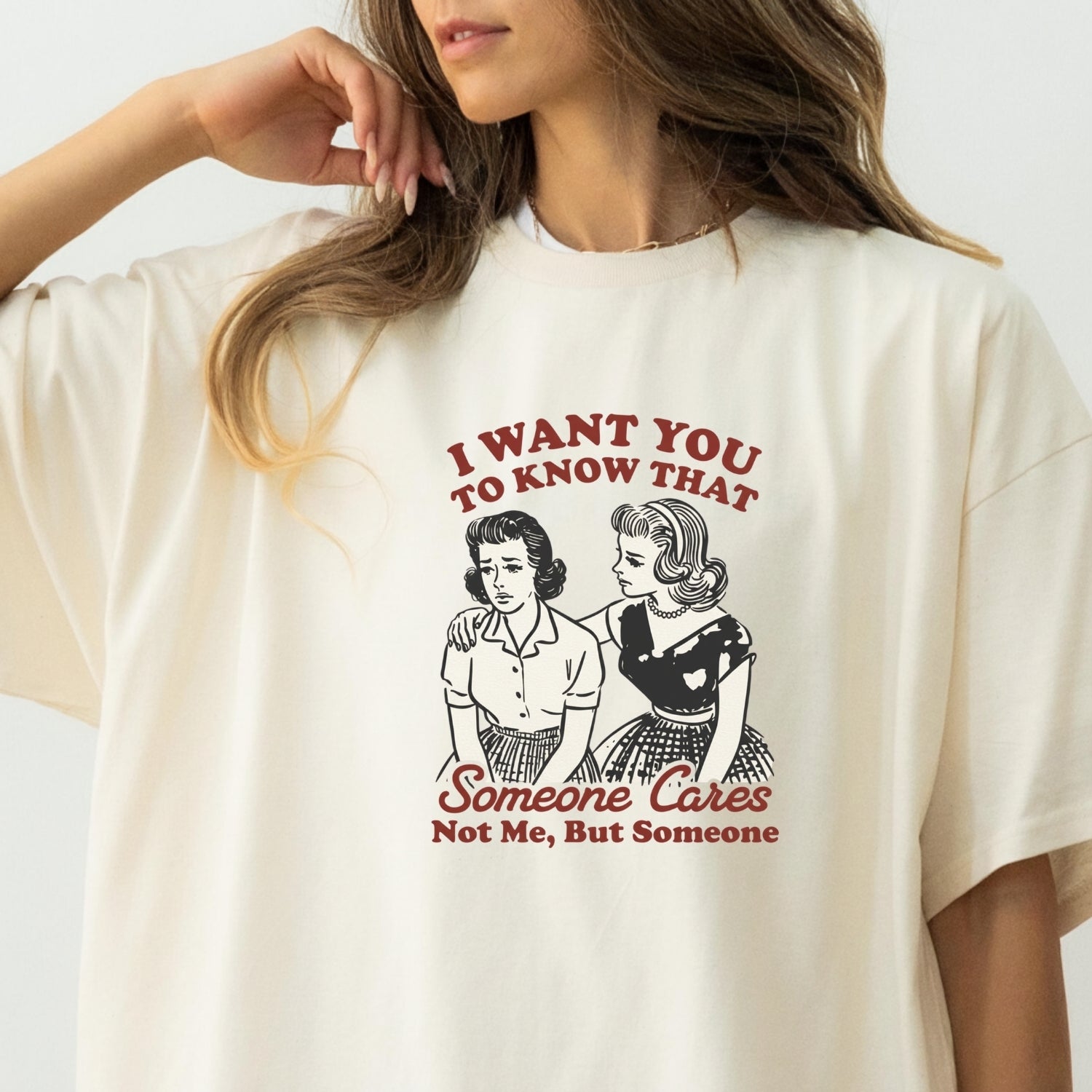 Someone Cares T-Shirt – Retro Sarcastic Tee – Snarky Humor Graphic Design for Women