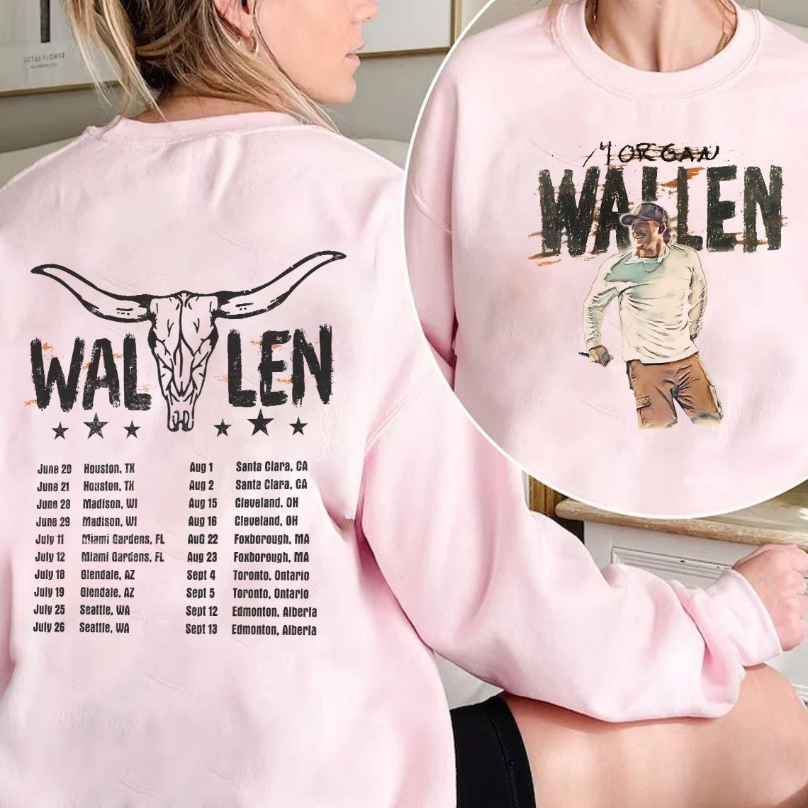 Morgan Wallen Two-Sided Vintage T-Shirt - If I'm The Problem 2025 Tour Concert Tee