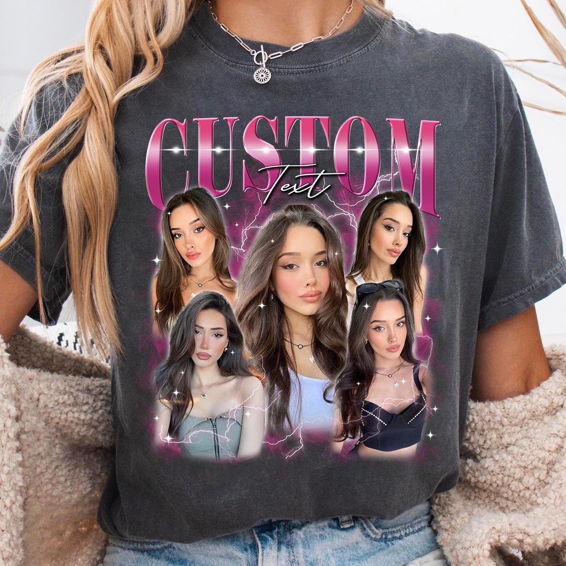 Custom Bootleg Rap Tee – Personalized Photo Shirt, Create Your Own Design