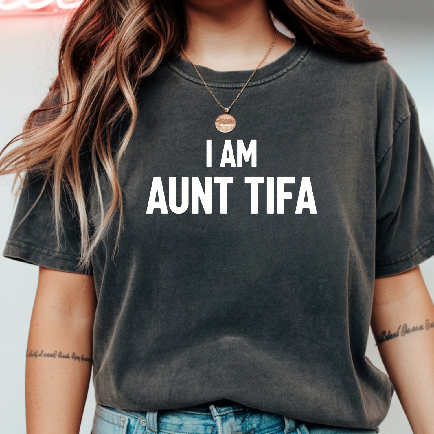 Funny Aunt Tifa Shirt – Humorous Meme Graphic Tee for Aunts