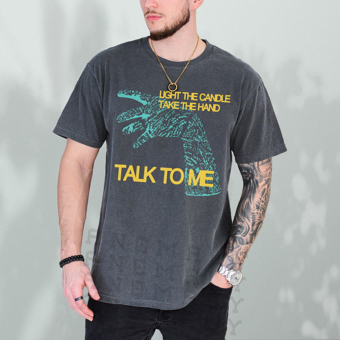 Light the Candle Horror Movie T-Shirt – Unisex Cursed Hand Scary Gothic Tee