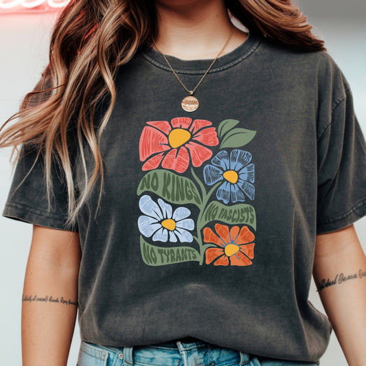 No Kings No Tyrants T-Shirt - Patriotic Democracy Graphic Tee – Independence Statement Top