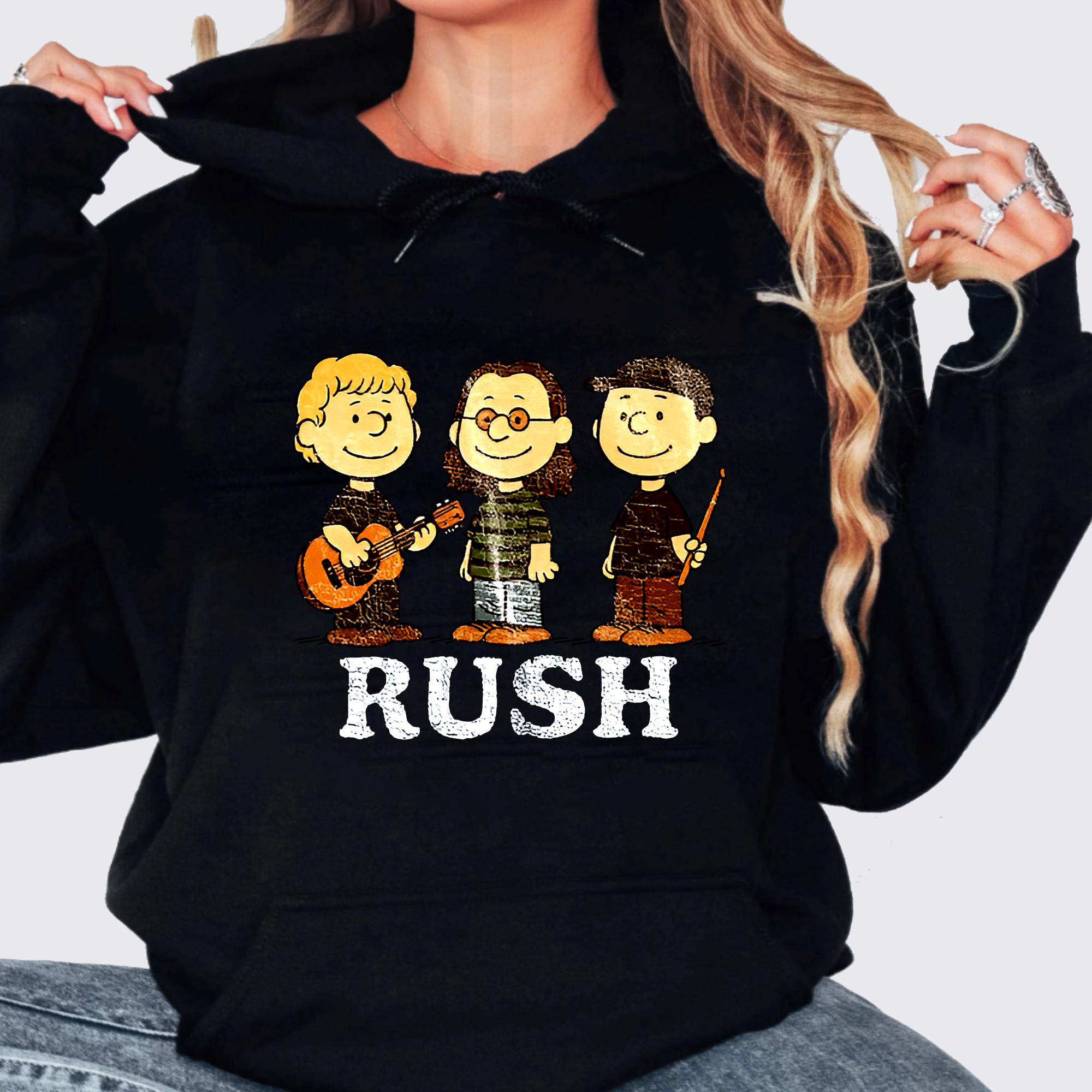 Rush x Peanuts Inspired Retro T-Shirt – Classic Rock Band Fan Graphic Tee