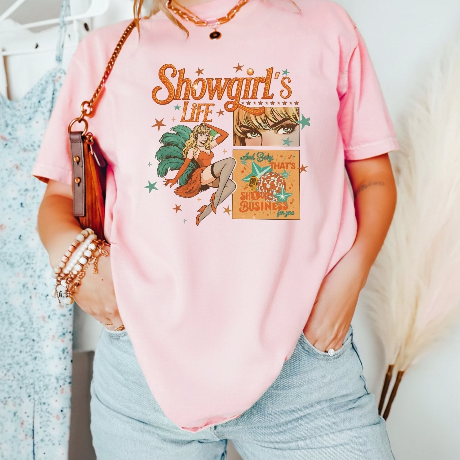 Showgirl Life Era T-Shirt – Vintage Aesthetic Graphic Tee for Youth & Adults