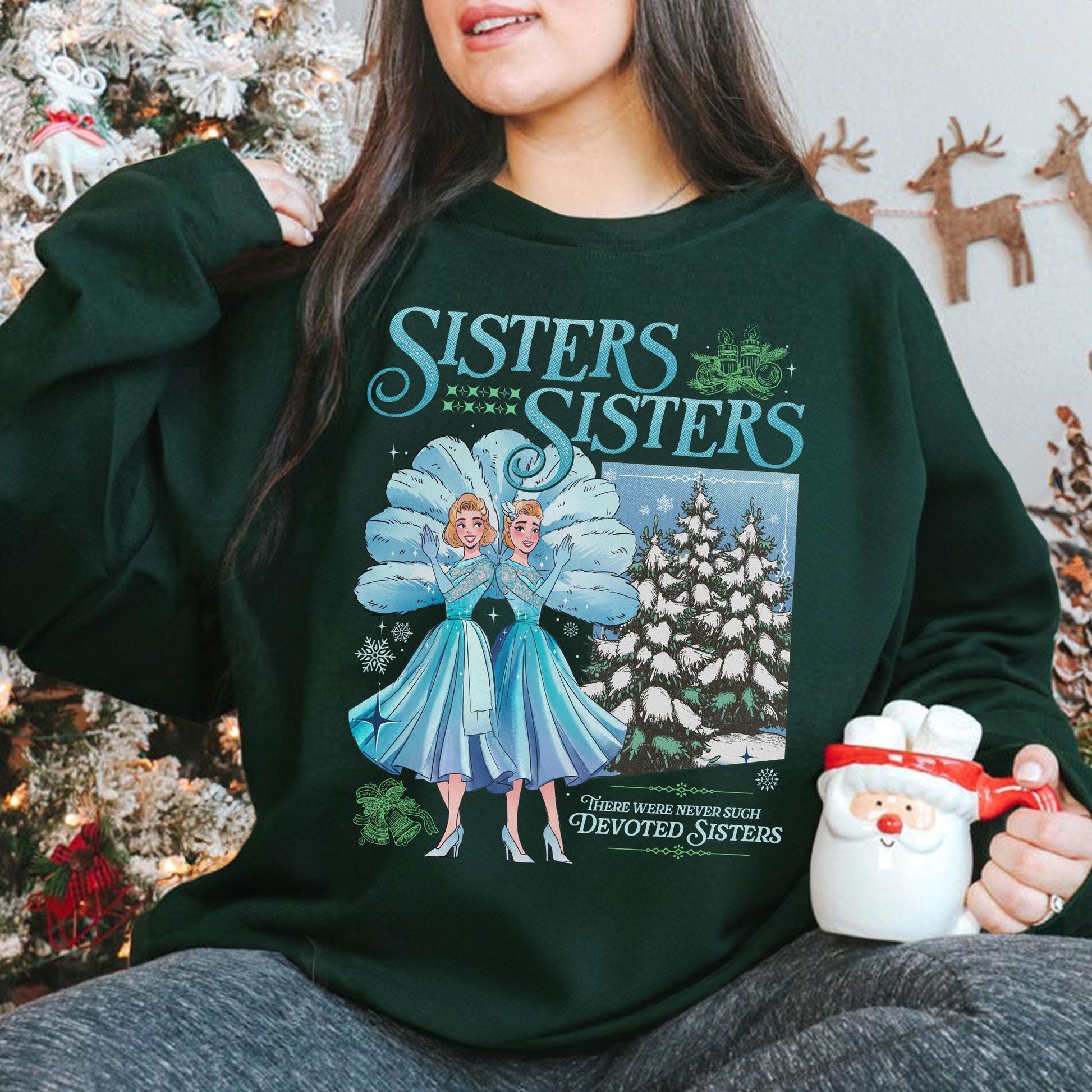 Haynes Sisters White Christmas Sweatshirt – Sisters Song Christmas Shirt, Holiday Movie Inspired Tee