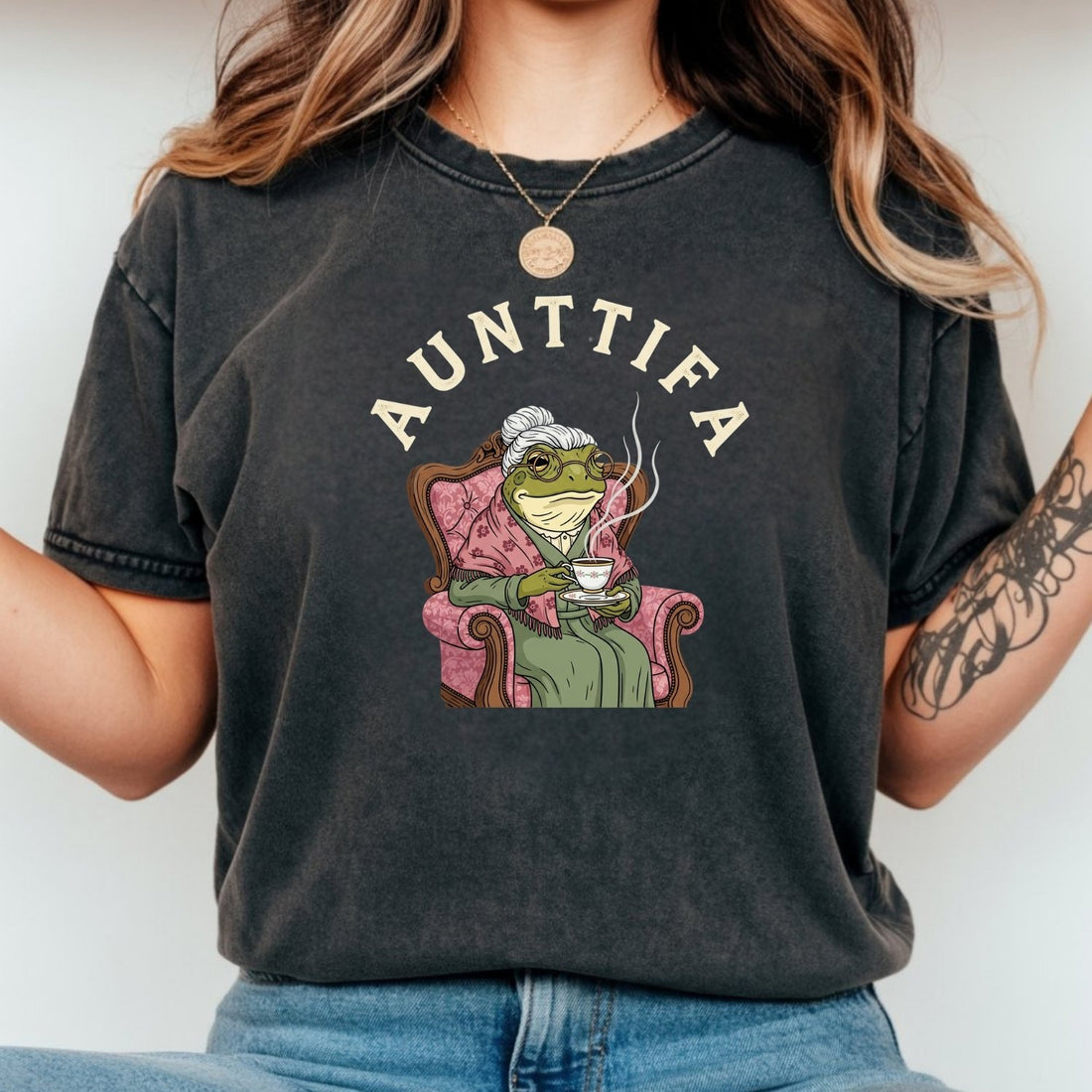 Funny Frog Meme Shirt – Aunt Tifa Inspired Graphic Tee