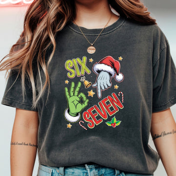 6 7 Christmas T-Shirt – Funny Santa Meme Holiday Tee