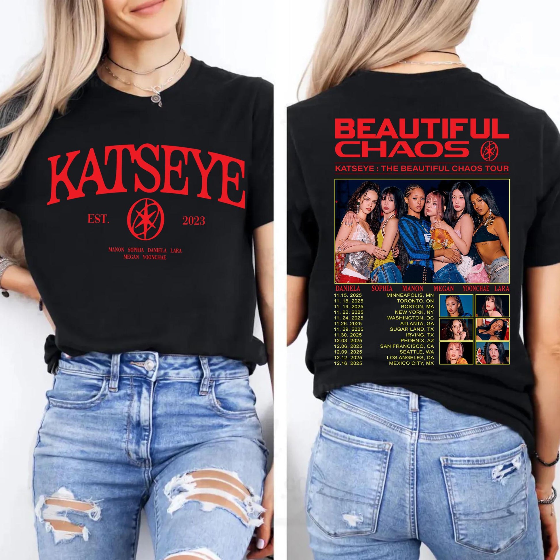 Katseye Inspired Beautiful Chaos Hoodie – K-Pop Fan Tour 2025 Style