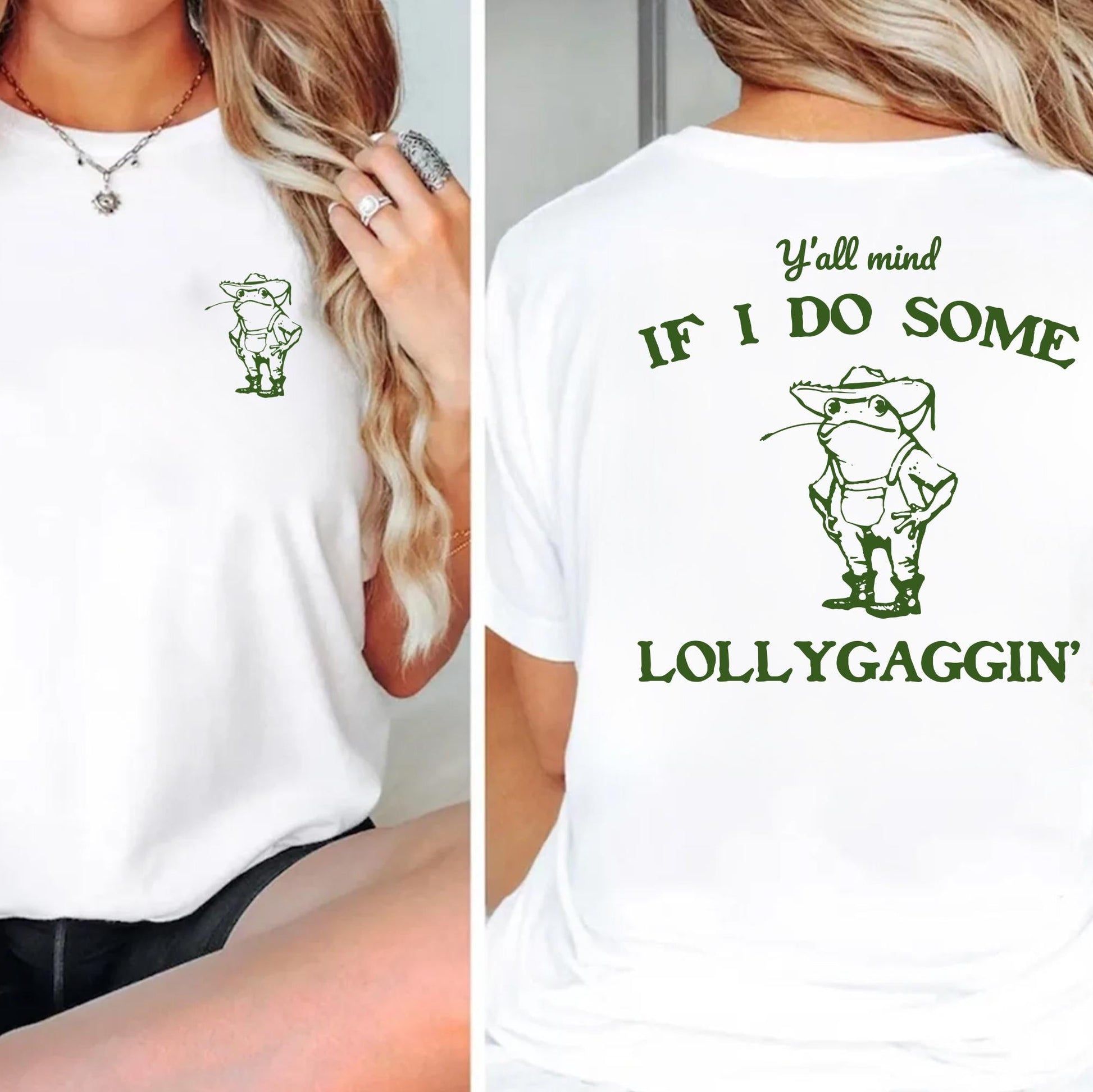 Y’all Mind If I Do Some Lollygagging Shirt – Retro Frog Tee, Cute Vintage Gift for Frog Lovers