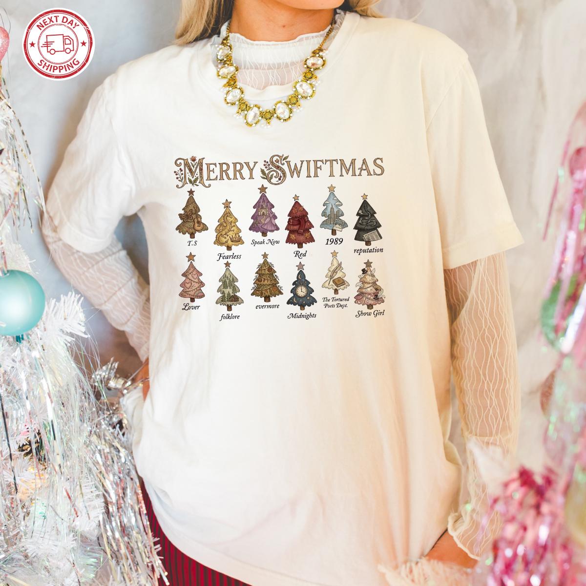 Merry Swiftmas Inspired Shirt – Cute Christmas Tree Era-Inspired Holiday Tee