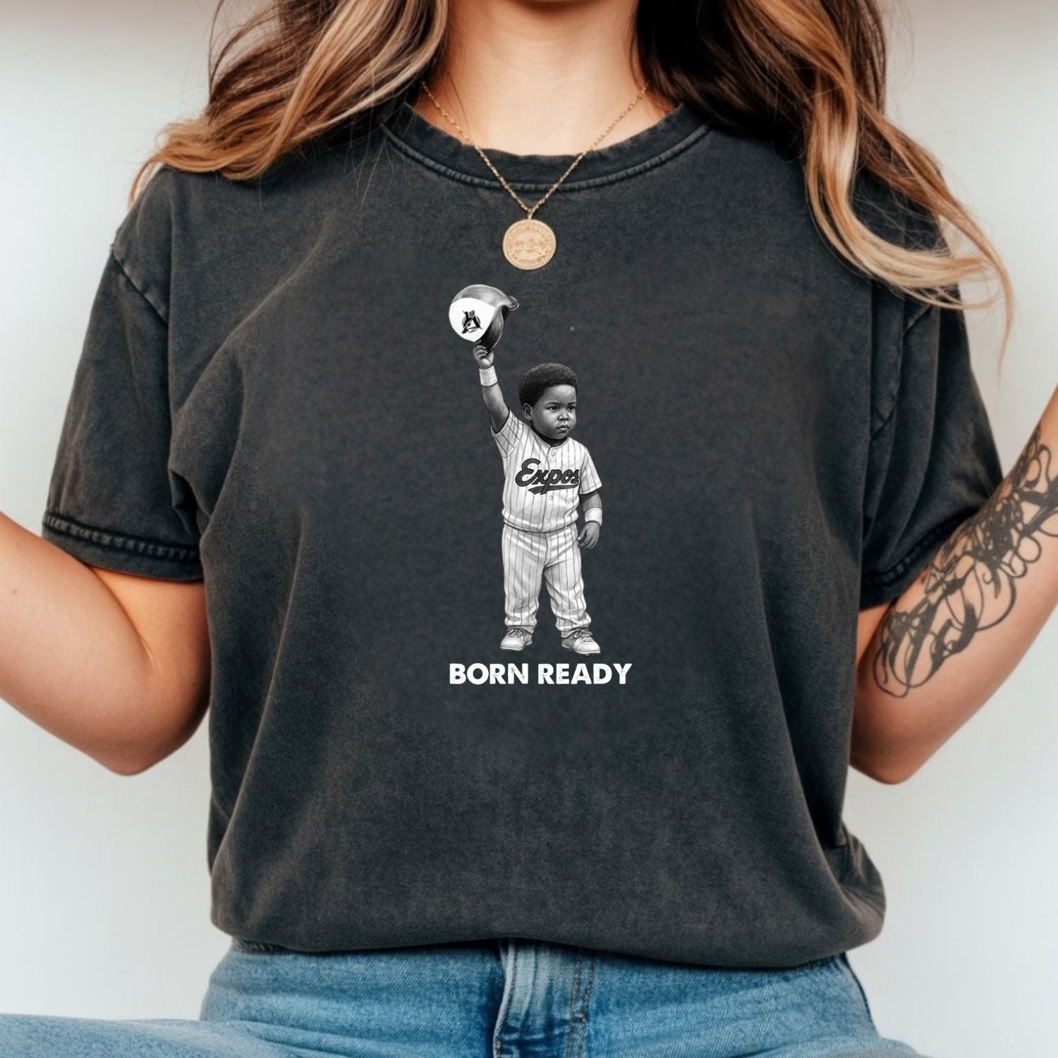 Born Ready Sports Tee – Retro Vladdy Baseball Fan Graphic Shirt