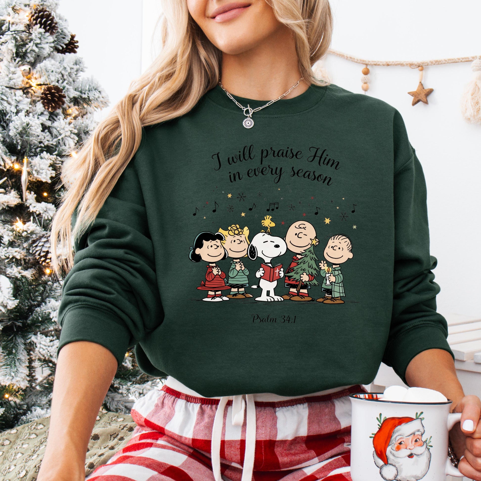 I Will Praise Him Psalm 341 Shirt – Christian Faith Tee with Snoopy-Inspired Design